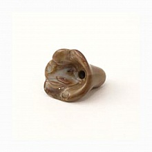 Fleur r&eacute;sine 1 trou 12 x 12 mm Brun 01