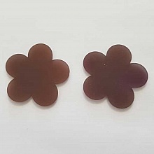 Fleur pvc 38 mm Gris Fum&eacute; Opaline