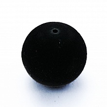 Perle ronde r&eacute;sine velours 22 mm Noir