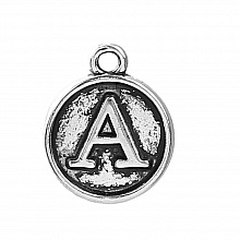Breloque Alphabet M&eacute;daille 02 Lettre A