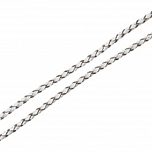 Cuir rond tress&eacute; Blanc 03 mm x 2 m&egrave;tres