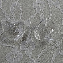 1 Boule en verre Coeur 22 mm &agrave; remplir