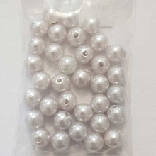 Perle ronde plastique effet nacr&eacute; mauve clair-01 10 mm N&deg;01