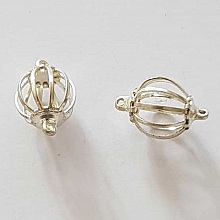 Breloque Cage De 14 mm Argent N&deg;01