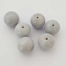 Perle ronde c&eacute;ramique gris clair 12 mm N&deg;15