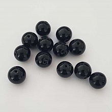 Perle ronde c&eacute;ramique noir 12 mm N&deg;17