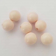 Perle ronde plastique brillante cr&egrave;me 12 mm N&deg;001