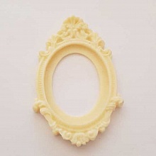 Support cabochon Ovale de 40 X 30 mm R&eacute;sine N&deg;03