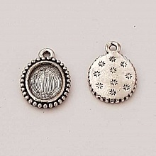 Support cabochon Ovale de 8 X 10 mm Argent N&deg;01