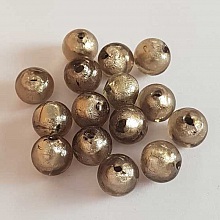 Perle ronde verre effet feuille paillet&eacute; 10 mm N&deg;01