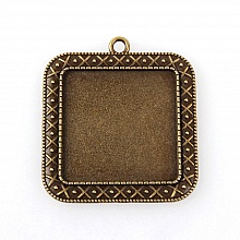 Support cabochon de 30mm bronze, pendentif cabochon 44AB
