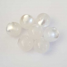 Perle ronde en plastique effet nacr&eacute; blanc 14 mm