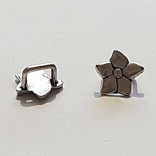 Perle passant fleur pour cuir &eacute;pais r&eacute;galiz 10 mm Argent N&deg;03