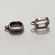 Perle passant anneau pour cuir &eacute;pais r&eacute;galiz 10 mm Argent N&deg;07