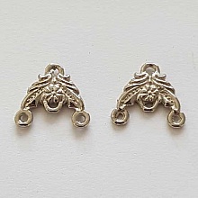 Embout fermoir multi rangs 3 trous Argent N&deg;07