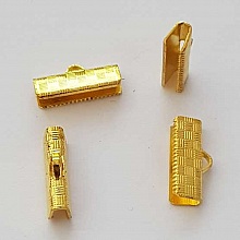20 Fermoirs griffe 16 x 8mm Dor&eacute; N&deg;02