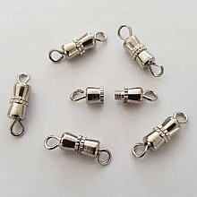 Fermoir &agrave; vis 15 mm Argent&eacute; 1 pi&egrave;ce