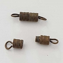 Fermoir &agrave; vis 15 mm Bronze 1 pi&egrave;ce