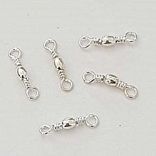 Breloque Barre 2 anneaux N&deg;09 Argent
