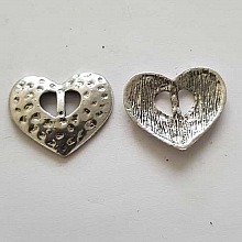 Perle passant rectangle pour cuir 06 mm Argent N&deg;07