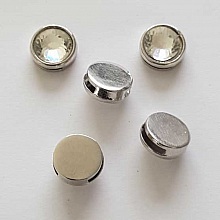 Perle passant rond pour cuir 06 mm Argent N&deg;16