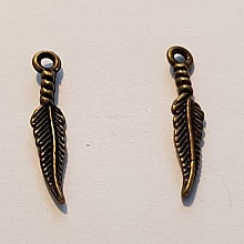 Breloque Plume N&deg;04 Bronze