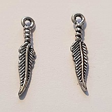 Breloque Plume N&deg;04 Argent