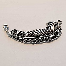 Breloque Plume N&deg;14 Argent