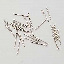 Tige / clou 15mm &agrave; t&ecirc;te plate argent Vieilli x 10 pi&egrave;ces