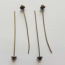 Tige / clou 54mm &agrave; t&ecirc;te boule fantaisie N&deg;02 bronze x 1 pi&egrave;ce
