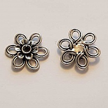 Breloque Fleur M&eacute;tal N&deg;134 Argent