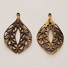 Breloque Fleur M&eacute;tal N&deg;137 Bronze