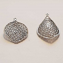 Breloque Fleur M&eacute;tal N&deg;142 Argent