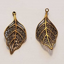 Breloque Fleur M&eacute;tal N&deg;144 Bronze
