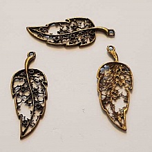 Breloque Fleur M&eacute;tal N&deg;145 Bronze 03