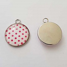 Pendentif Cabochon 20 mm en Verre Fantaisie N&deg;01