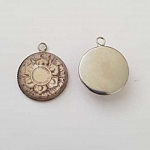 Pendentif Cabochon 20 mm en Verre Fantaisie N&deg;06-02