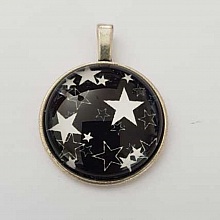 Pendentif Cabochon 25 mm Fantaisie N&deg;01-04 &eacute;toile