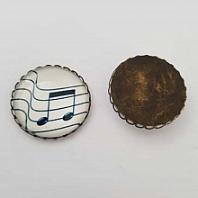 Pendentif Cabochon 30 mm Fantaisie N&deg;02-05 musique