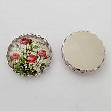 Pendentif Cabochon 20 mm Fantaisie N&deg;01-05 Fleur