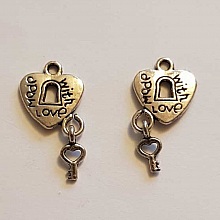 Breloque cadenas serrure N&deg;09 Argent