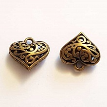 Breloques C&oelig;ur N&deg;40 Bronze