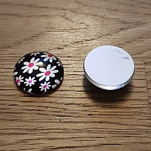 cabochon rond en verre 20mm divers 033