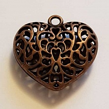 Breloques C&oelig;ur N&deg;43 Bronze