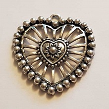 Breloques C&oelig;ur N&deg;46 Argent