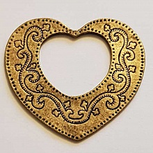 Breloques C&oelig;ur N&deg;49 Bronze Vieil Or