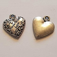 Breloques C&oelig;ur N&deg;56 Argent