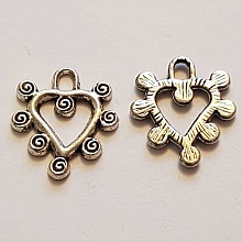 Breloques C&oelig;ur N&deg;57 Argent