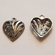 Breloques C&oelig;ur N&deg;58 Argent