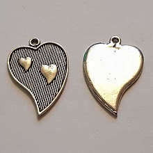 Breloques C&oelig;ur N&deg;59 Argent